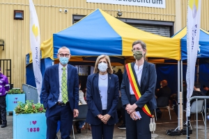 Visite du centre de vaccination et du call center à Molenbeek 