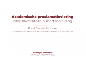 Proclamatievering interuniversitaire huisartsenopleiding